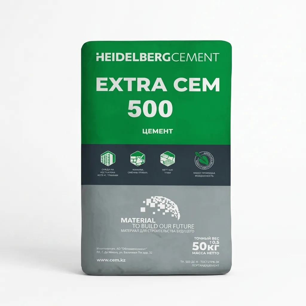 Цемент ЦЕМ II А-К(Ш-И) 42,5 Н "УСТЬ-КАМЕНОГОРСК" Extra Cem 500+ 50 кг