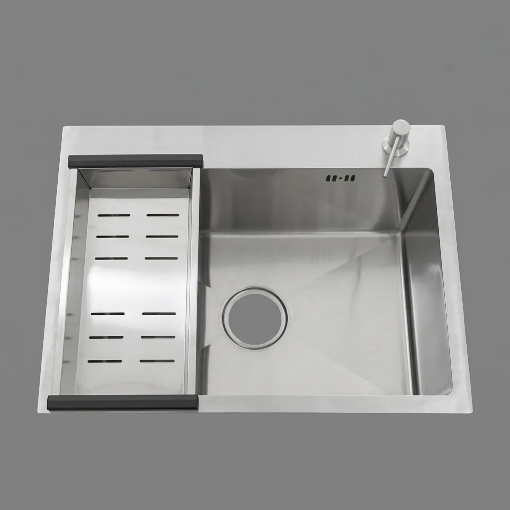 Мойка кухонная врезная металлическая SATIN 600*450*225* SMARTECH