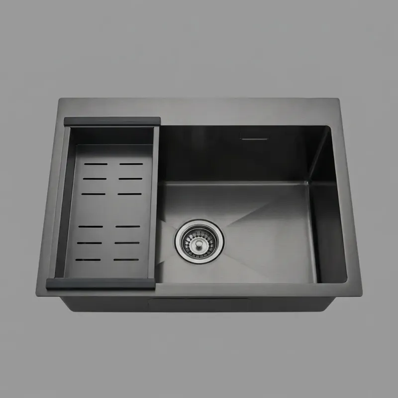 Мойка кухонная врезная металлическая BLACK 600*450*225