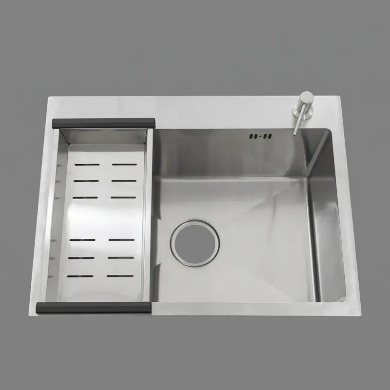 Мойка кухонная врезная металлическая SATIN 600*450*225* SMARTECH